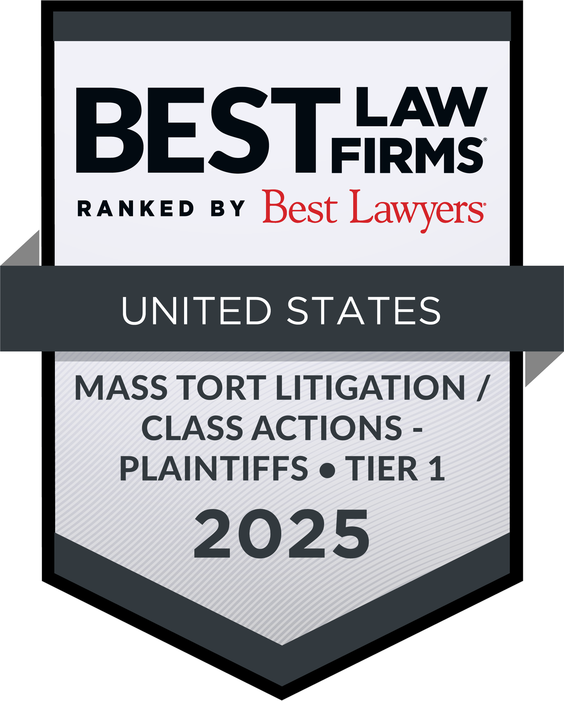 2025 Best Law Firms - National Tier 1 Badge